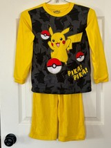 Pokemon Pajamas Child Small 6-7 Pikachu Long Sleeve Shirt Pants PJ Set Gift Boys - £6.75 GBP