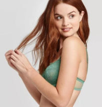 Auden Unlined Bra Women&#39;s Balconette Moss Green Underwire Bra 38D NWT - $9.49