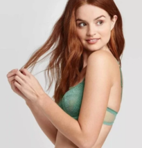 Auden Unlined Bra Women&#39;s Balconette Moss Green Underwire Bra 38D NWT - £7.58 GBP