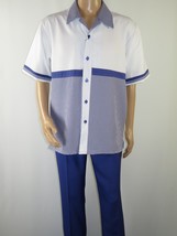 Men MONTIQUE 2pc Walking Leisure Suit Matching Set Short Sleeves 2212 Purple - £31.79 GBP
