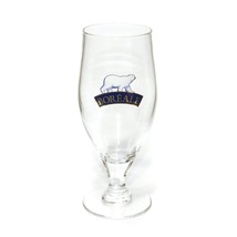 Boreale Canadian Beer Clear Glass Collectible Footed Polar Bear 10 oz - $11.85