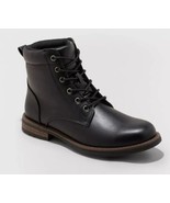 Goodfellow &amp; Co Mens Jeffrey Cap Toe Fashion Combat Boots In Black -  Si... - £22.53 GBP