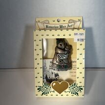 Bavarian Wax Sculpture Mother Mouse Holding a Baby Ornament - $9.99