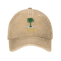 Unisex Cotton Emblem Of S Arabia Baseball Cap Adult Adjustable Dad Hat Women Me - £86.72 GBP