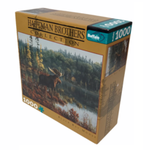 Hautman Brothers Puzzle Black Bay Moose 1026 Piece By Buffalo Games Very... - $13.40