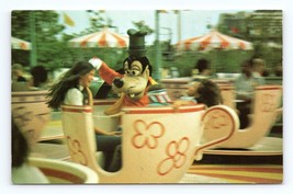 Goofy on Mad Tea Party Disney World Orlando FL Florida UNP Chrome Postcard C18 - £2.29 GBP