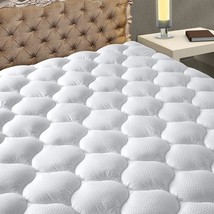 Bedding Quilted Fitted Full Mattress Pad Cooling Breathable - £42.43 GBP