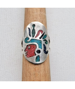 TAXCO 925 STERLING SILVER MAYAN AZTEC WARRIOR TURQUOISE AND CORAL RING S... - €59,12 EUR TAXCO 925 STERLING SILVER MAYAN AZTEC WARRIOR TURQUOISE AND CORAL RING S... - €59,12 EUR