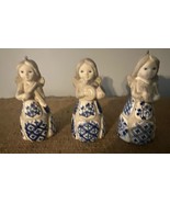Vintage 1981 Nancy Lopez Delft Blue/White Girl Instrument Pottery Mosaic... - £33.55 GBP