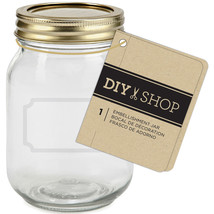 Diy Shop 4 Collection Mini Mason Jar Gold Plated Glass - £18.07 GBP