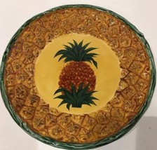 Pacific Rim Hand-Painted Pineapple Salad/Dessert Plate 9" D - £13.47 GBP