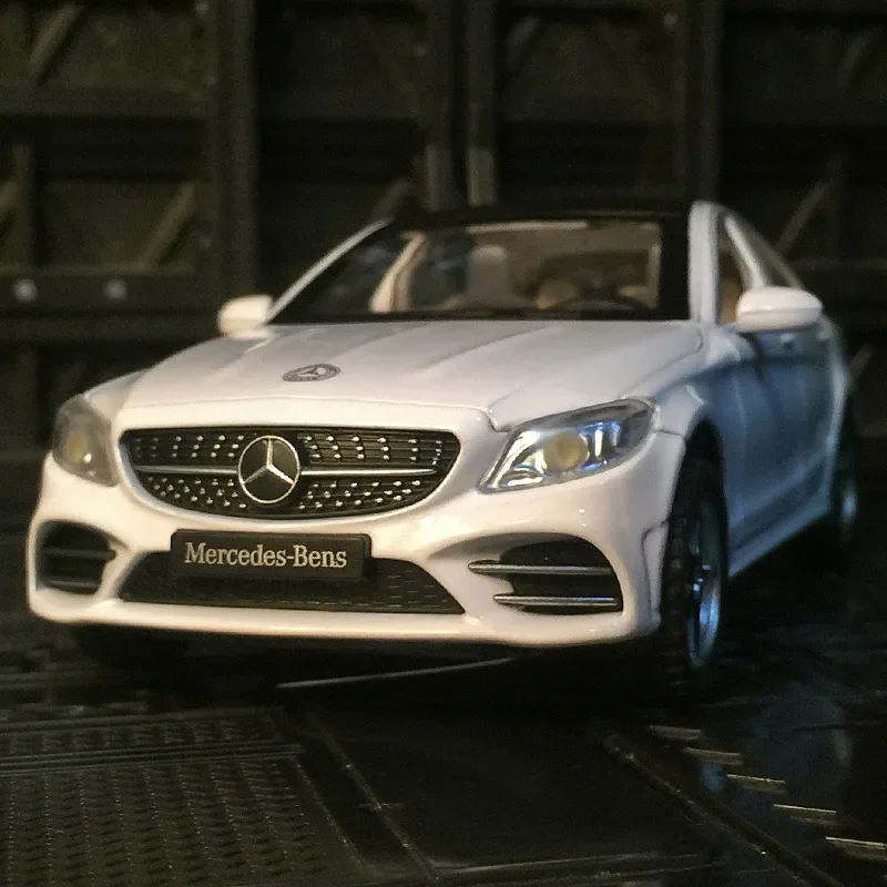 2021 New Diecast Model Cars 1:32 Alloy Miniature Mercedes Benz C260L Met... - £13.13 GBP