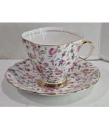 Vintage Clarence Fine Bone China Floral Flower Design Tea Cup &amp; Saucer E... - $25.55 CAD