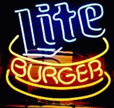 New Miller Lite Hot Dog Open Pizza Bar Light Burger Beer Logo Neon Sign 32&quot; - £271.72 GBP