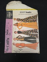 McCalls Sewing Pattern 3414 Outfit Misses 8 Bust 31.5 Vintage 1972 Cut - $11.95