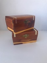 Vintage Wooden Trinket Keepsake Boxes - £29.41 GBP