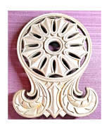 Vintage Signed Hopewell Heavy Cast Iron Trivet 8.5&quot; x 5.5&quot; Gray Ornate D... - $335.33 MXN
