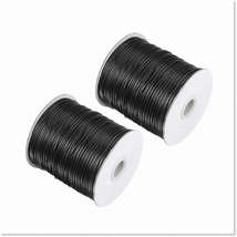 2pcs 1.5mm Black Waxed Polyester String Cord - High-Quality Material for Jewelry - $54.44