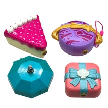 Lot of 4 Polly Pocket Compacts and 2 Dolls 2018 Mattel Incomplete Beach House, S - £17.28 GBP