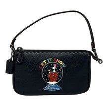 Coach X Peanuts Nolita 19 With Snoopy Let It Snow Motif Midnight Navy CE859 - $225.72