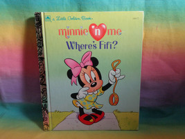 Vintage 1992 Disney&#39;s Minnie &#39;N Me Where&#39;s Fifi A Little Golden Book Hardcover - £2.63 GBP