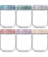 6-Pack 16 Oz Overnight Oats Containers with Lids, Glass Jars with Airtig... - $490.37 MXN