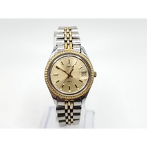 Vintage 1990 Timex Watch Women New Battery Two-Tone Gold Date Dial 24mm - £19.81 GBP