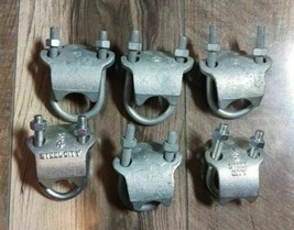 LOT OF 6 Steel City Various Right Angle Beam Clamp For Conduit - FREE SH... - $26.46