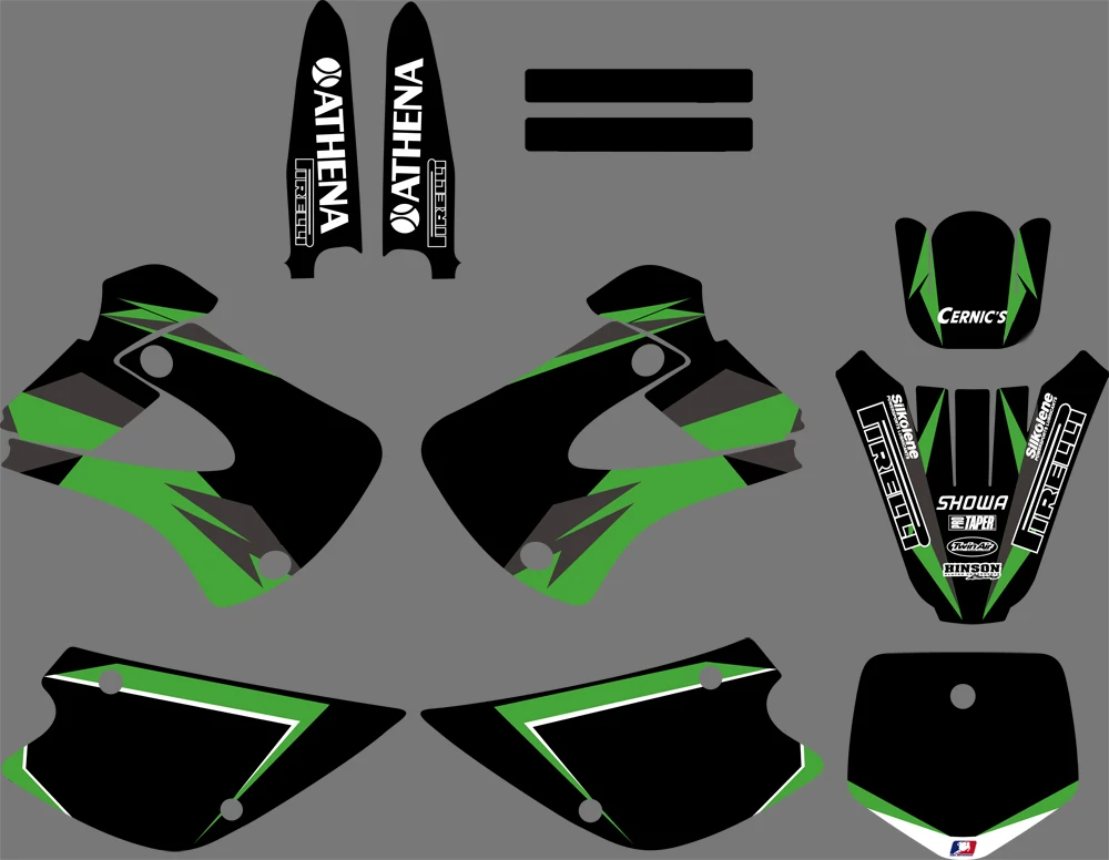 Graphics &amp; Background Decal Sticker Kit KX85 KX100 1998-2012 2011 2010 2009 2 - $261.70