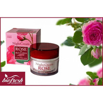 Rose of Bulgaria Night Cream with Natural Rose Water 50ml Moisturizes Soothes - £7.09 GBP