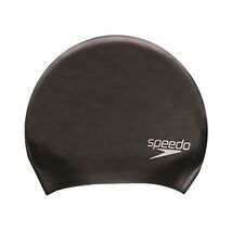 Speedo Unisex Long Hair Swim Cap, Black, One Size  - $25.00