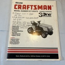 Owner’s Manual Sears Craftsman 14 HP 38” Lawn Tractor - Model 917.255479 - £11.67 GBP