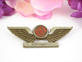 Northwest Airlines Wings Pin Give Kids 1st Flyers Airplane Lapel Plane Vintage - £13.22 GBP