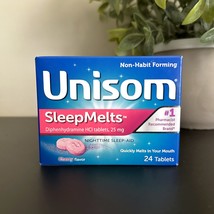 Unisom Sleep Melts 24 Tablets Cherry Flavor Nighttime Sleep Aid SleepMelts 07/23 - £23.59 GBP