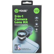 Youse 3-in-1 Camera Lens Kit for Smarphones and Tablets Android IOS