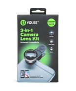 Youse 3-in-1 Camera Lens Kit for Smarphones and Tablets Android IOS - £11.67 GBP