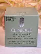 Clinique All About Eyes Rich All Skin Types FS .5oz / 15ml New In Box Free Ship - $21.73