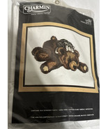 Charmin CATNAP Crewel Embroidery Kit Brown Teddy Bear TabbyKitty Cat #36-4 - $378.66 MXN