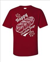 Kellyww Funny Chanukah Holiday Happy Challah Days - Unisex T-Shirt Red - £30.52 GBP