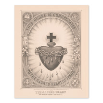 1874 The Sacred Heart of Jesus Picture Photo Poster Print Wall Art - $16.99+