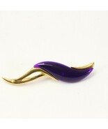 Park Lane Purple Gold Art Deco Holiday Brooch Pin Mid Century Costume Je... - €15,24 EUR