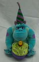 Walt Disney Monsters Inc. Sulley With Birthday Cake 7&quot; Plush Stuffed Animal - £13.02 GBP