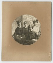 Antique Circa 1890s Large ID&#39;d Stunning Cabinet Card Four Beautiful Women - £14.58 GBP
