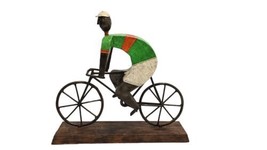 Mid 20th Century Manuel Felguerez Mexican Large Cyclist Bicycle Rider Metal Art  - £1,073.60 GBP