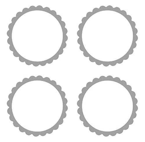 amscan 5 Sheets Lovely Scalloped Party Labels, 2&quot;, Silver - $3.38