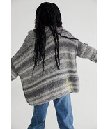 New Free People Pieced Back Together Pullover SWEATER $198 ASPHALT COMBO... - $110.78 CAD