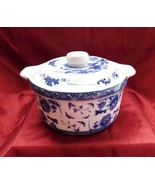 NEW - Formalities Blue Rose By Baum Bros./Brothers Casserole Dish 8&quot; Wit... - £39.31 GBP