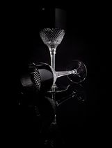 Faberge Firenze Black Crystal Wine Goblet Glasses Set of 2 image 13