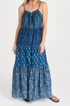 FAHERTY silk blend sun chaser tiered maxi dress blue floral sunburst mix... - €51,35 EUR