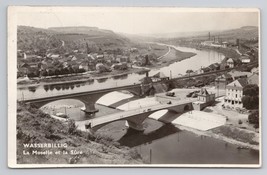 RPPC 1950s Wasserbillig Luxembourg Moselle And Sure River Vintage Postcard - £13.35 GBP